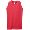 Ladies' Sleeveless V-Neck Poly/Cotton Jersey Shirt